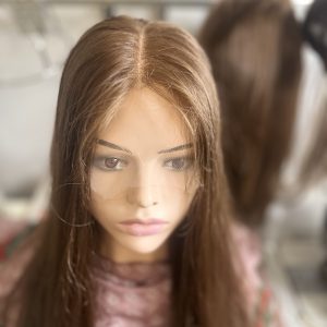 24” Lace Top wig , Fine silky Russian hair , small stretchable cap “Glenda”