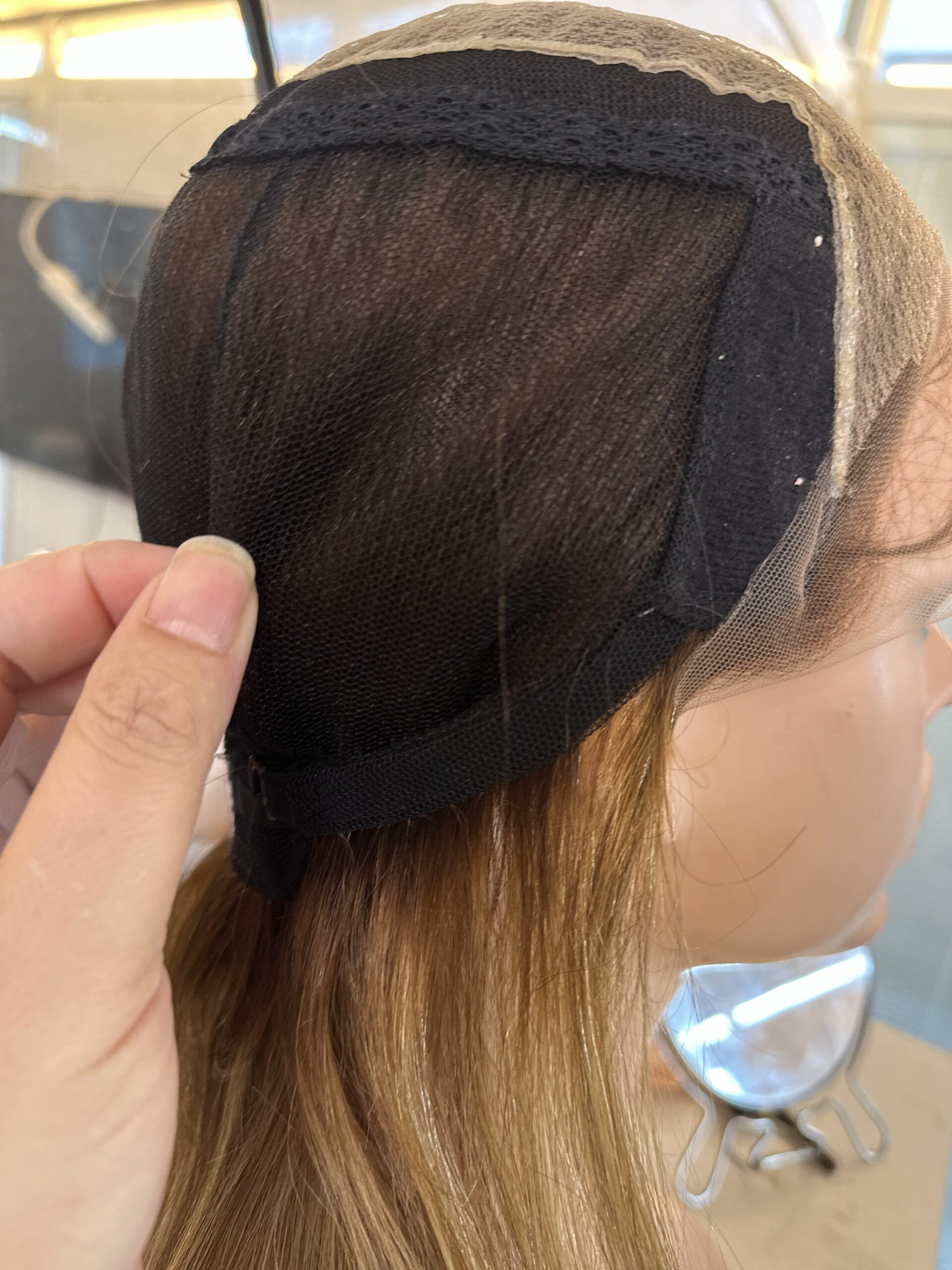 Full Hand Tied Lace Top wig Slavic hair blonde highlights - Image 2