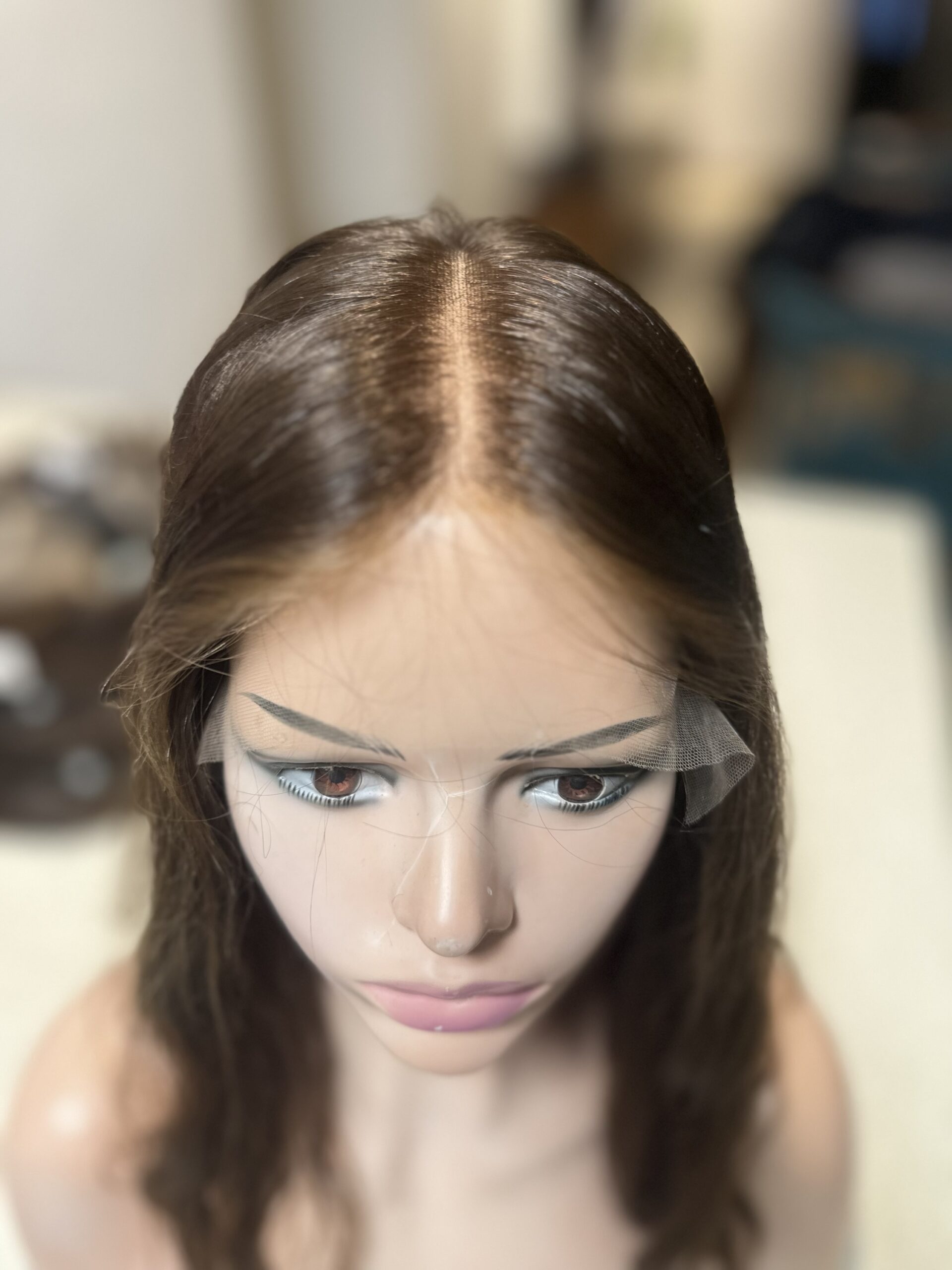 17” Slavic hair lace top wig wavy hair - Image 2